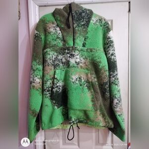 NIKE Sportswear Sport Essentials+ Half Zip Fleece Hoodie Size M Medium Green